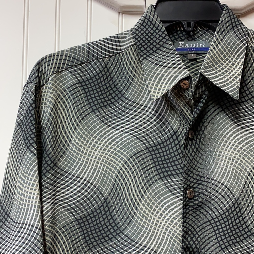 Vtg Bassiri UOMO Shirt S L.A.